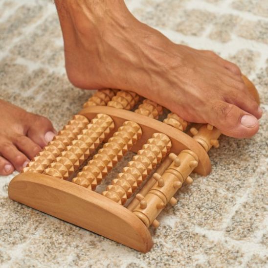 Rouleau de Massage des Pieds, Acupression Shiatsu Original pour Réduction du Stress et Relaxation, Idéal pour Maison, Bureau