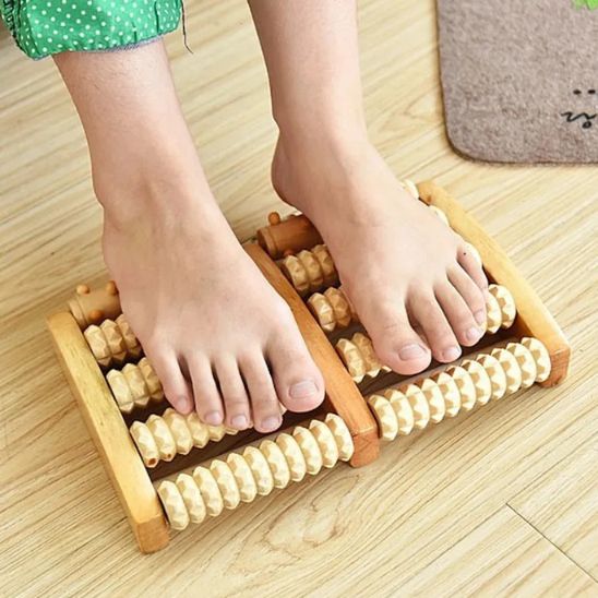 Rouleau de Massage des Pieds, Acupression Shiatsu Original pour Réduction du Stress et Relaxation, Idéal pour Maison, Bureau